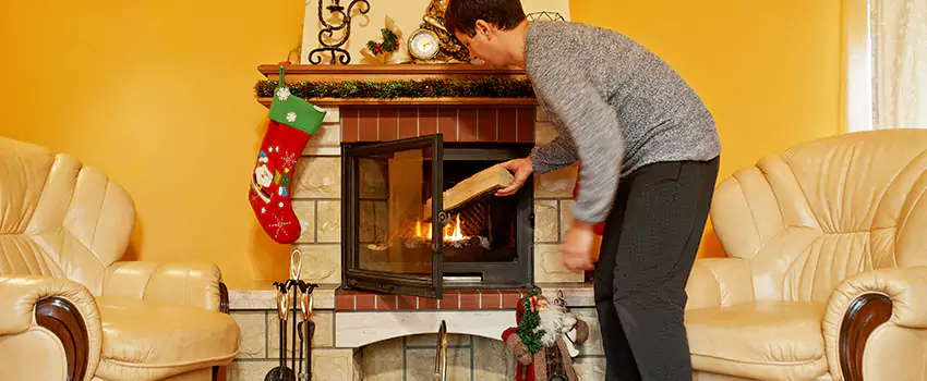 Rusted Metal Fireplace Restoration in Eldersburg, Maryland